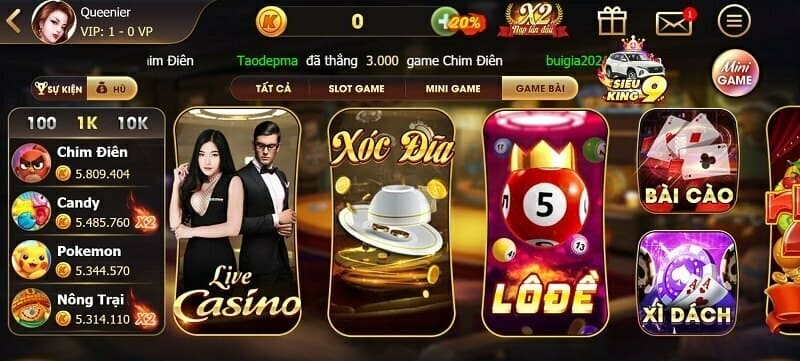 Kho game phong phú tại King86