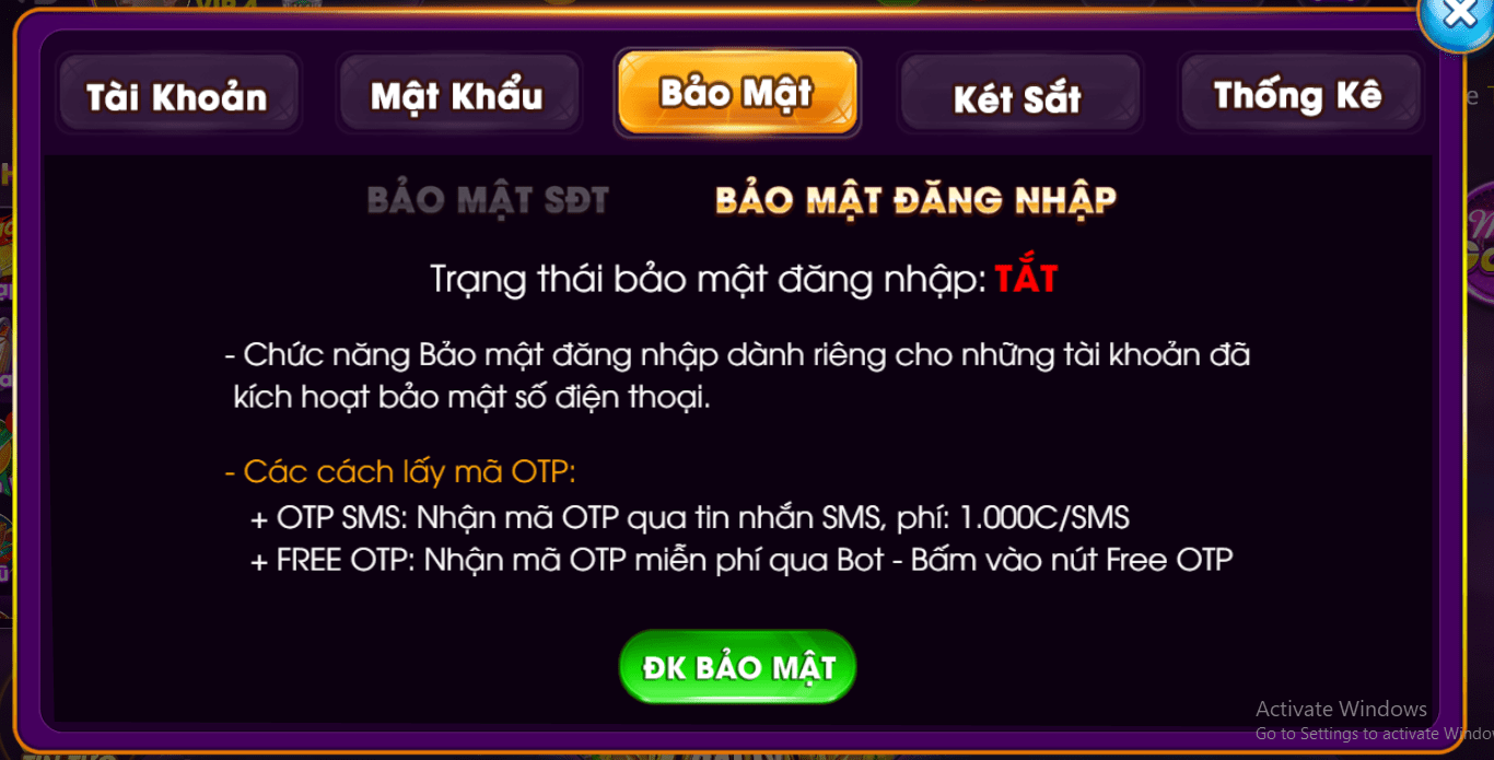 Hệ thống bảo mật choáng club