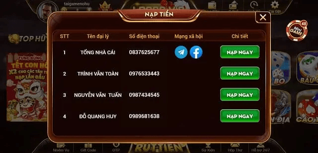 Hướng dẫn nạp rút tiền tại cổng game đổi thưởng LOC99