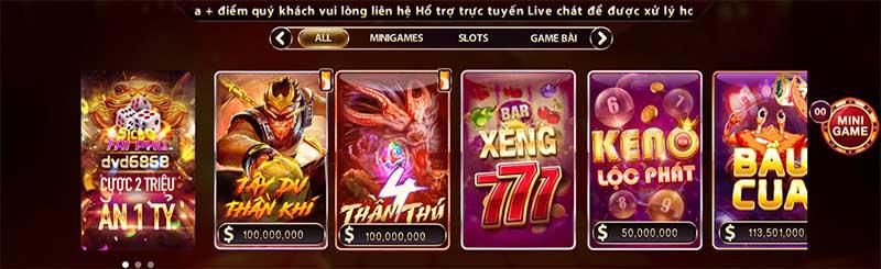 Kho game phong phú, trả thưởng hấp dẫn