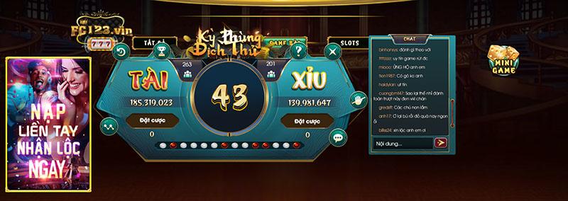 Minigame Tài xỉu là một trò được ưa chuộng nhất tại FC123