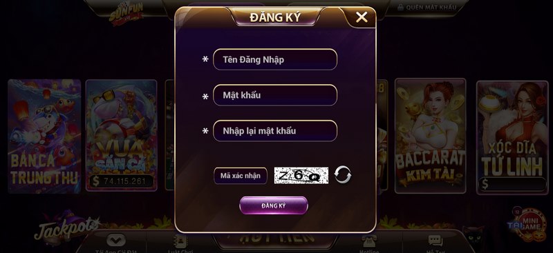 tạo tài khoản cổng game đơn giản