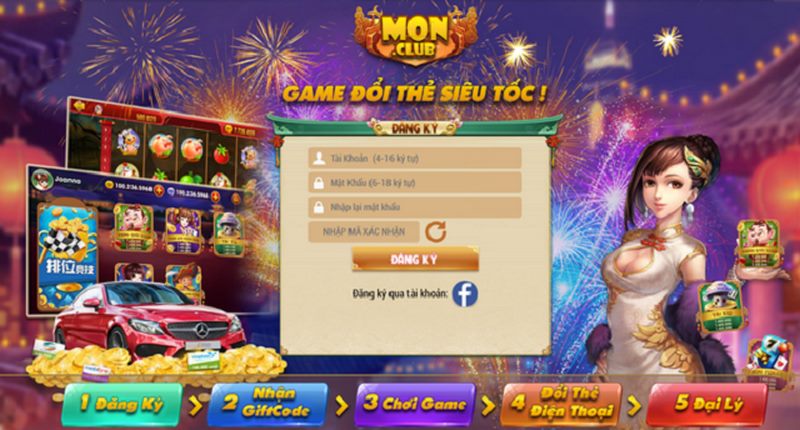 Đăng ký tài khoản tại cổng game đơn giản dù là web hay app