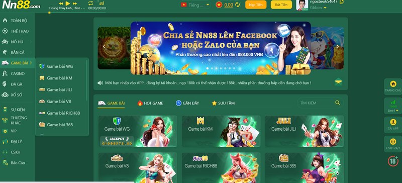 Đánh bài hấp dẫn với đầy đủ các tựa game phổ biến trên thị trường 