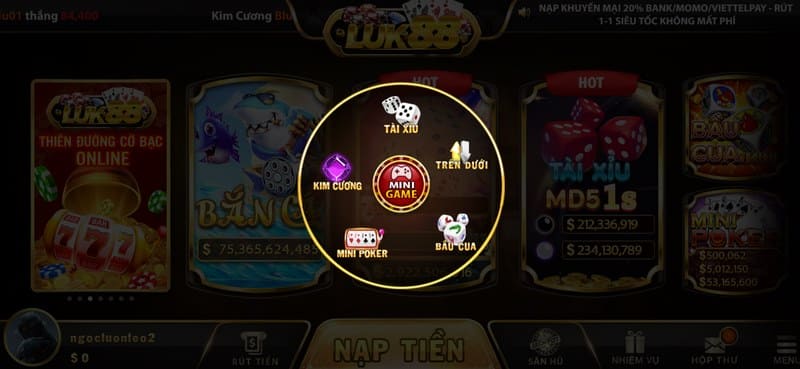 Kho game mini ấn tượng được cung cấp cho tất cả anh em