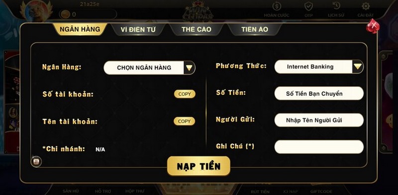 Cổng trò chơi cung cấp đa dạng phương thức giao dịch tiện lợi